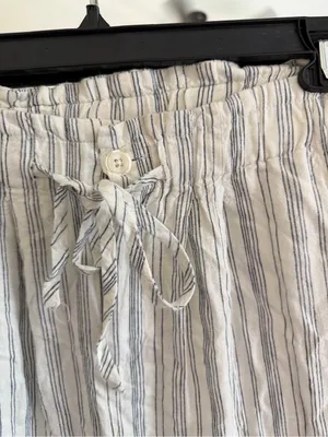 Thread & Supply White and Light Blue Striped Wide-Leg Pants thumbnail 4