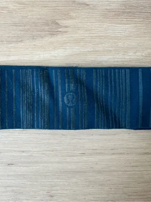 lululemon Dark Teal/Grey Striped Headband thumbnail 2