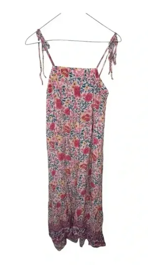 Solersun Pink Floral Adjustable Strap Maxi Dress // Size XL thumbnail 1