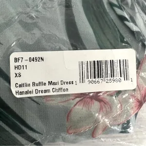 Show Me Your MuMu Caitlin Ruffle Maxi Dress Floral Hanalei Dream Tropical XS thumbnail 8