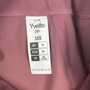 Yvette High Waist Leggings Workout Yoga Pants Pockets XL Mauve‎ Purple thumbnail 3