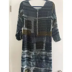 Women Kurta Pakistani Indian Kurti Shirt Dress S velvet silk and silk lining thumbnail 10