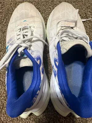 Hoka One one Women's White and Blue Running Sneakers thumbnail 7