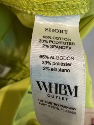 WHBM Neon Yellow Utility Shorts Size 6 Bright Summer Coastal Resort‎ Stretch thumbnail 6