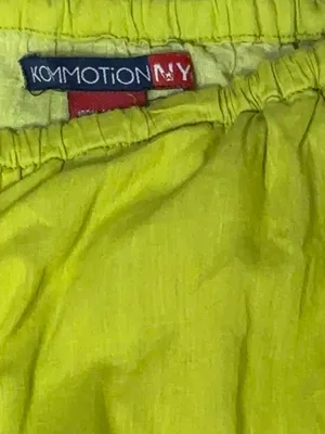 Kommotion NY Lime Green Boho Mx Skirt 100% Cotton Embroidered Sequin Tiered Sz S thumbnail 6
