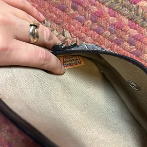 Vtg Dooney & Bourke Canvas Pouch Card Case Wallet Snap thumbnail 6