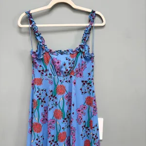ASTR The Label Blended Blue Floral Print Button-Up Midi Dress S thumbnail 10