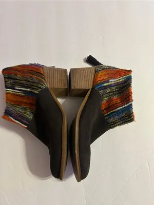 Toms Multicolor Knit Ankle Boots with Black Toe thumbnail 4