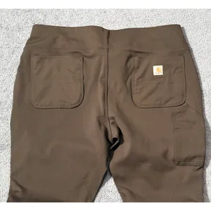 Carhartt Utility Leggings Womens XL Brown Force Midweight Outdoor Stretch Rugged thumbnail 6