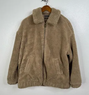 Urban Outfitters Brown Teddy Coat Size‎ Small thumbnail 1