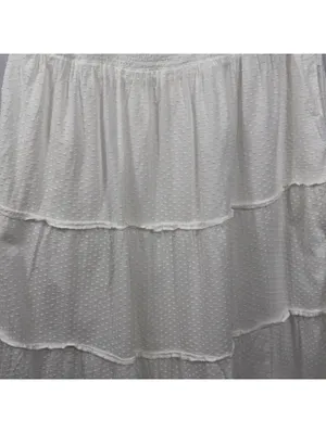 J. Crew Women’s White Smocked Tiered Midi Dress Size Medium thumbnail 3