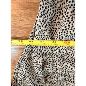 H&M Animal Print Tie Waist Long Sleeve Mini Dress Tan Black Size 10 NWT thumbnail 6