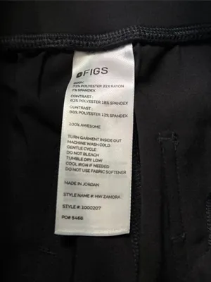 Figs black high waisted Zamora joggers size XS/P thumbnail 3