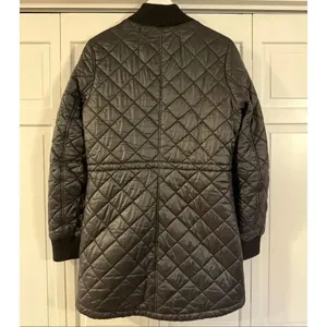 French Connection black puffer longline bomber jacket size M thumbnail 6
