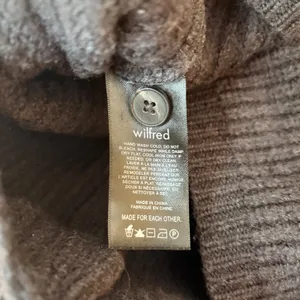Wilfred Cardigan Women‎ Size M Dark Grey 100% Merino Wool Cropped Ribbed Polo thumbnail 6