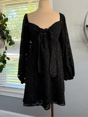 Amanda Uprichard Roma Black Gold Long Sleeve Size Small thumbnail 3