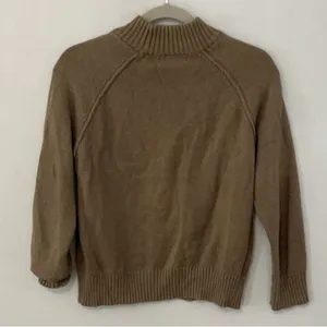 89th + Madison Womens Sweater Mock Neck Raglan Sleeve Brown Petite Large thumbnail 2