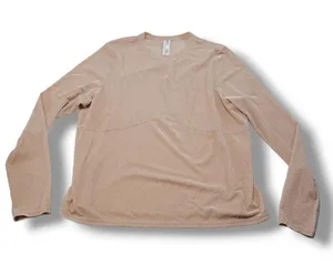 Top Size 3X Women's Plus Size Velour Seemed Long Sleeve Top Activewear Athletic thumbnail 1