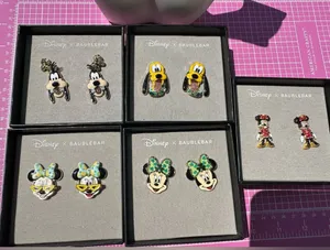 1 pc Disney X BAUBLEBAR Minnie Mouse Pluto Goofy diamond drop earring w/ box 🎁 thumbnail 1