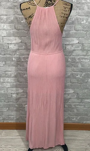 Love Tree Pink Gauzy Embroidered Maxi Dress thumbnail 4