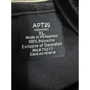 APT. 9‎ Intimates Chemise XL Black Side Slit Adjustable Straps Whimsigoth Slip thumbnail 6