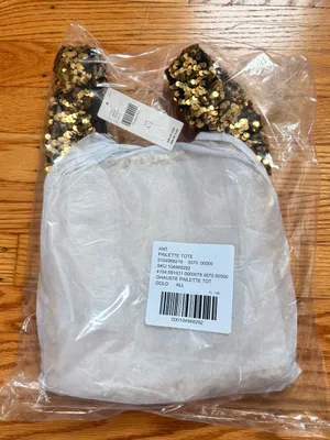 NWT Anthropologie Gold Paillette Sequin Shoulder Bag thumbnail 4