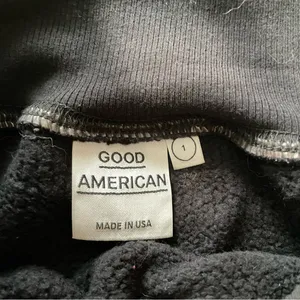 Good American black off the shoulder sweatshirt thumbnail 5