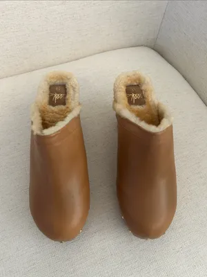 BEEK Woodpecker Shearling Clog, Saddle, Size 11, NEW NWT no box thumbnail 3