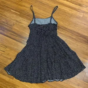 Gap Black White Polka Dot Smocked Bodice Spaghetti Strap Mini Dress Size Small‎ thumbnail 4