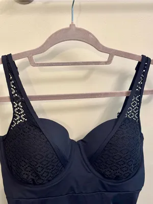 CUPSHE Black Sweetheart Ultimate Beauty One-Piece Swimsuit Large Underwire thumbnail 2