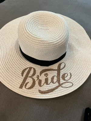 White Bride Straw Hat thumbnail 1