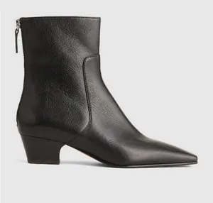 Madewell The Lexie Ankle Boot in True Black Leather Size 8.5 thumbnail 1