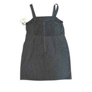 AVA & VIV Gray Pinstripe Square Neck Mini Dress Plus‎ Size 1X Smocked Back NWT thumbnail 4