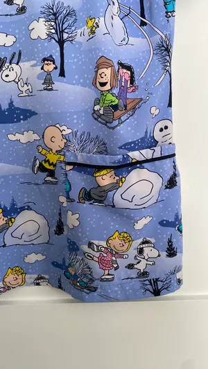 Peanuts Scrub Top Winter Purple thumbnail 4