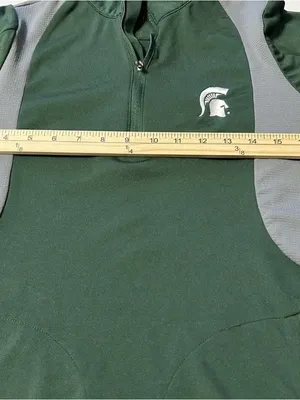 Antigua Michigan State Spartans Women S Quarter Zip Pullover Jacket Green thumbnail 4