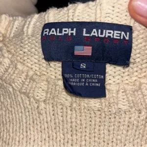 Ralph Lauren Cream Knit flag Sweater thumbnail 3