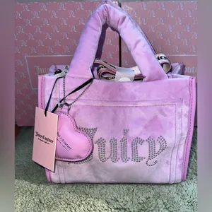 NWT Juicy Couture Extra Spender Mini Tote In Fondant Pink thumbnail 1