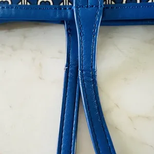 TORY BURCH Blue White Stripe Gemini Link Tote Bag thumbnail 8