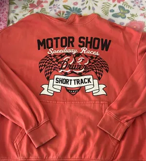 Oversized Hoodie Red Size M thumbnail 1