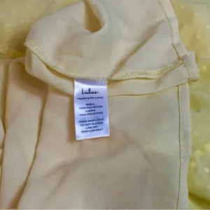 Lulus Women’s Bimini Light Yellow Swiss Dot Tie-Strap Midi Dress Size XL NWT thumbnail 11