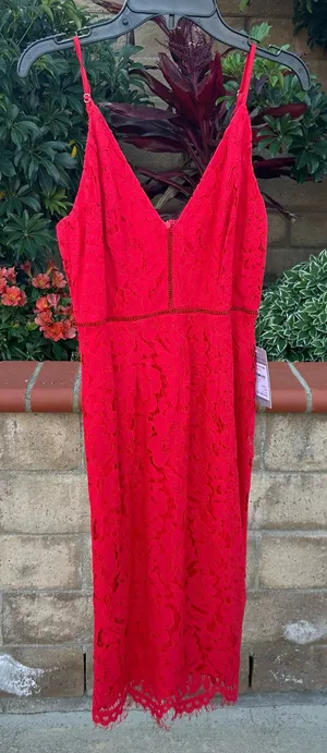 NWT ASTR the Label Lacey Red Dress thumbnail 1