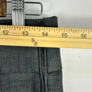 Zara Trafaluc Pants Womens L Gray‎ Plaid Slim Fit Preppy Academia Workwear thumbnail 2