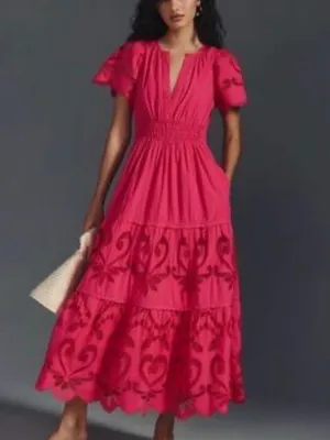 By Anthropologie The Somerset Maxi Dress: Cutwork Edition thumbnail 2