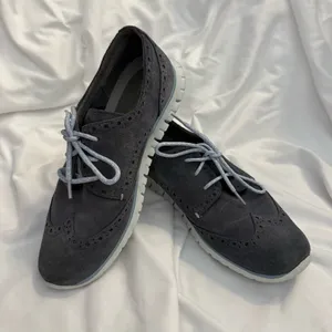 EUC Cole Haan ZEROGRAND Suede Wingtip Oxford Lace-up Shoes thumbnail 1