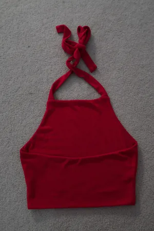 American Threads Red Crop Top thumbnail 2