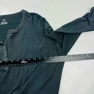 Aerie Smoked Gray Long Sleeve Front Knot‎ Shirt Size Small thumbnail 5