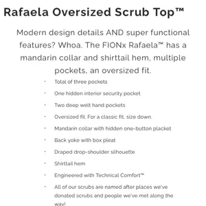 FIGS WXXSW1003 Graphite “Rafaela” Oversized Scrub Top Size XL thumbnail 16