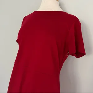 NWOT Old Navy Red Stretchy Short Sleeve Sheath Dress Size L thumbnail 3
