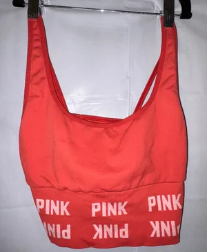 Pink Victorias Secret Active Seamless Crop Sports Bra Coral Orange Small thumbnail 1