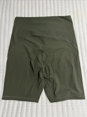 lululemon athletica Olive Green High-Rise Bike Shorts thumbnail 4